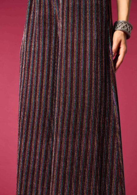 Pantaskirt in Lurex Effetto Rigato Multicolor  - Nicla